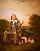 Oil on canvas portrait of John James Audubon unknow artist